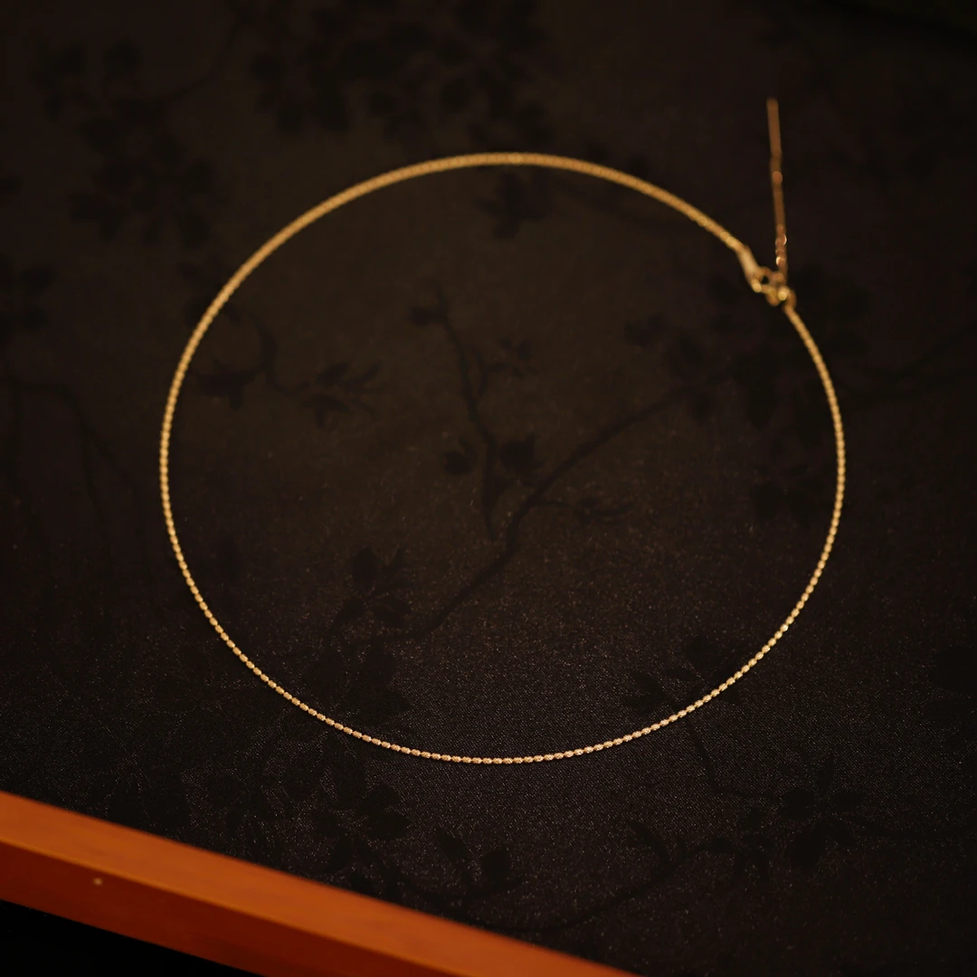 18K金万能项圈项链锁骨链 H18637