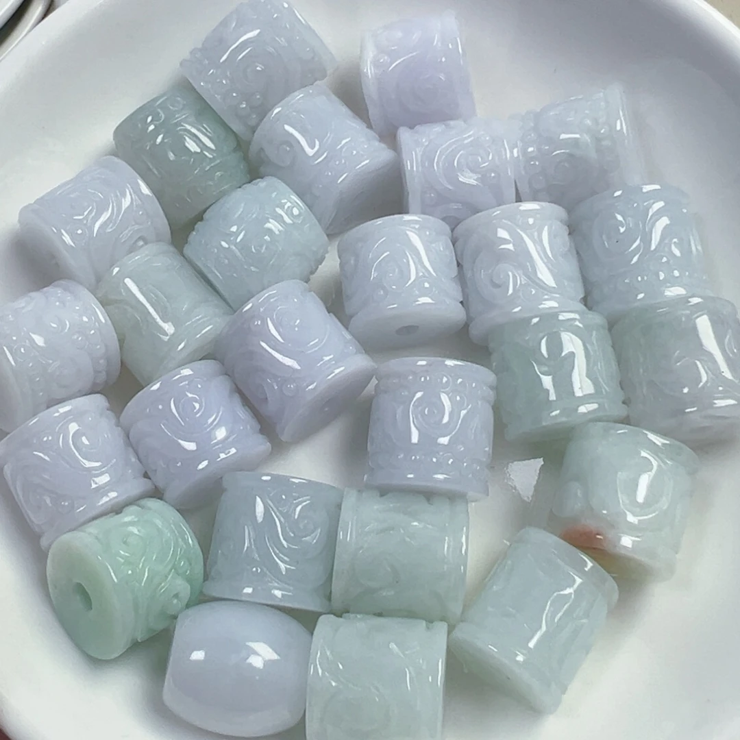 翡翠散珠翡翠回纹珠一个可挑