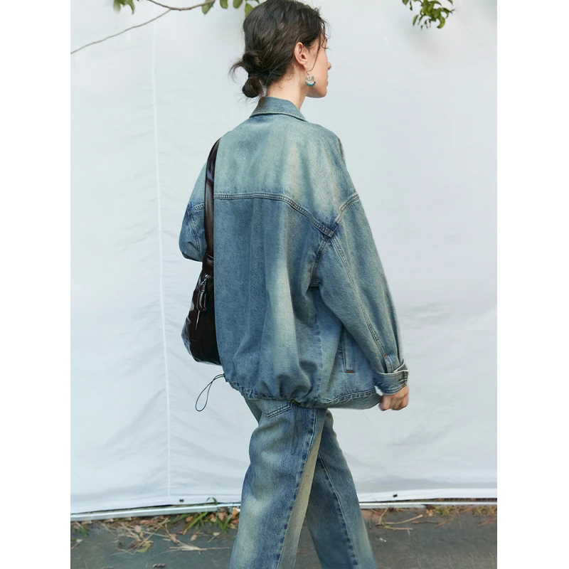 MixSelection｜周末牛仔 全棉宽松牛仔外套复古做旧夹克MSDIW1060