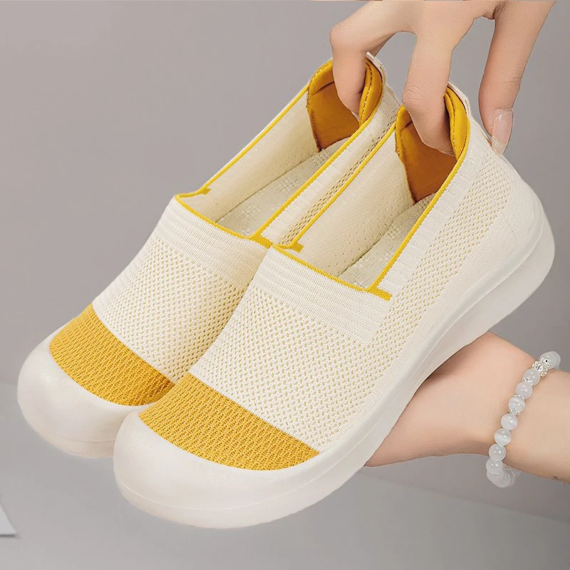 新款飞织春夏季女运动鞋百搭跑步网面鞋妈妈鞋女士休闲鞋