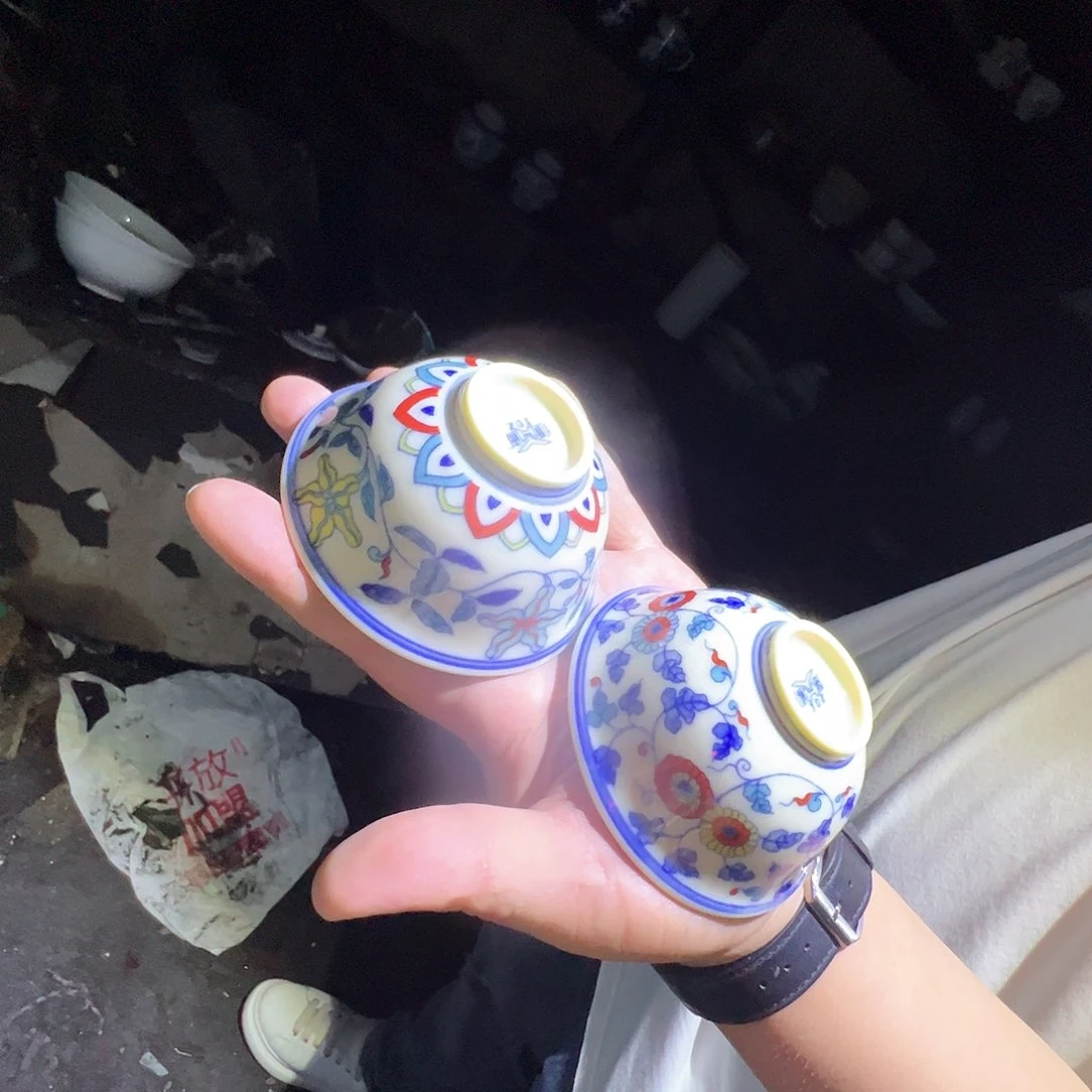 瓷片景德镇陶瓷团菊海棠一样一个