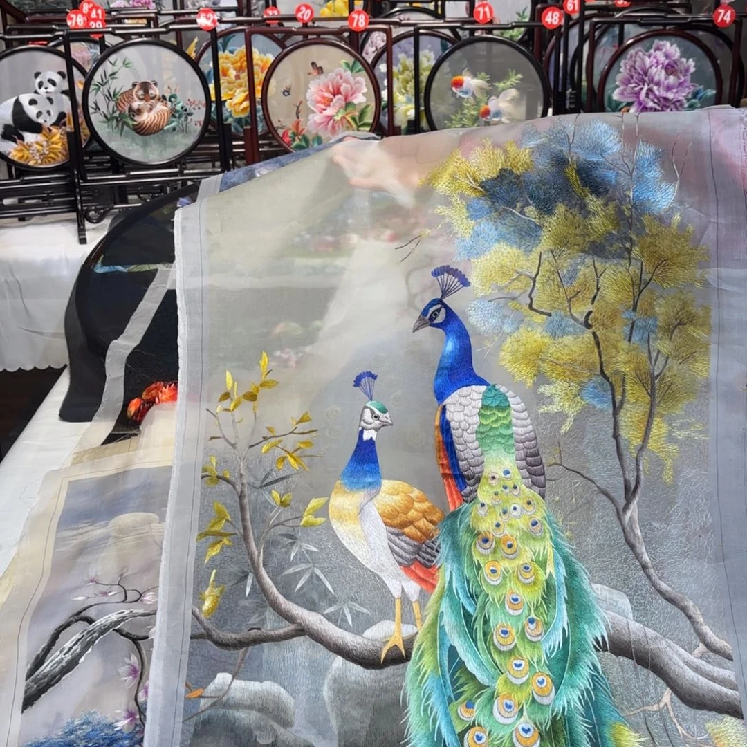 织绣纯手工非遗苏绣绣片