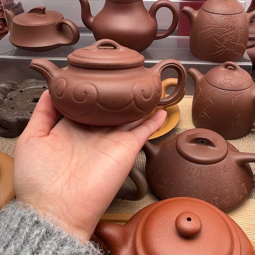 茶壶紫砂底槽清仿古如意