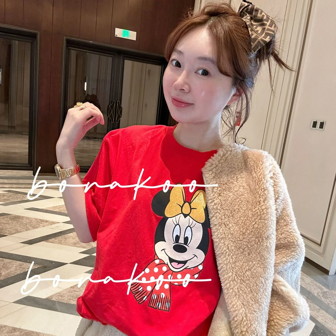 【BORAKOO2】【仅48H】【吉莉】发财红米奇短袖T