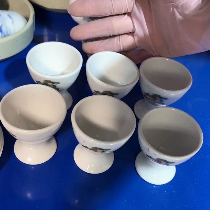 瓷片寿星酒杯六个