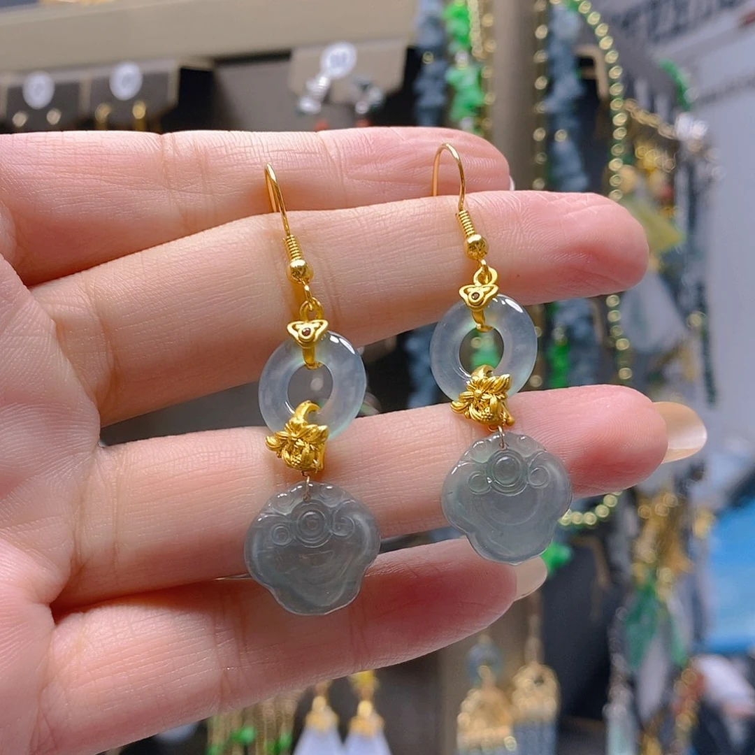 未镶嵌翡翠耳饰翡翠