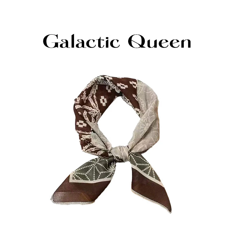 Galactic Queen民族腰果碎花方巾头巾y2k辣妹风包头发带丝巾