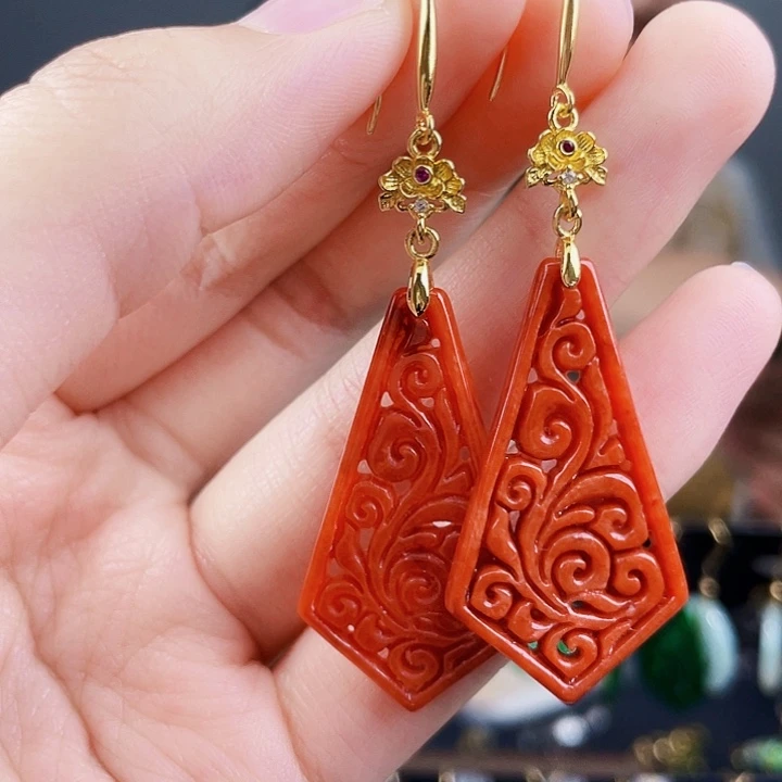 翡翠耳饰未镶嵌饰品