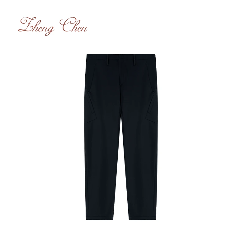 进口铜氨丝混纺抓绒加厚立体裁剪长裤 P-P95931