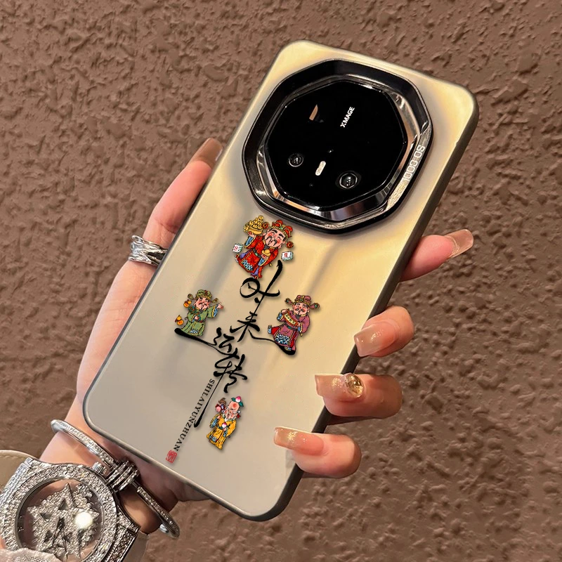 适用华为mate70rs非凡大师手机壳运转财神mate60pro保时捷60rs新