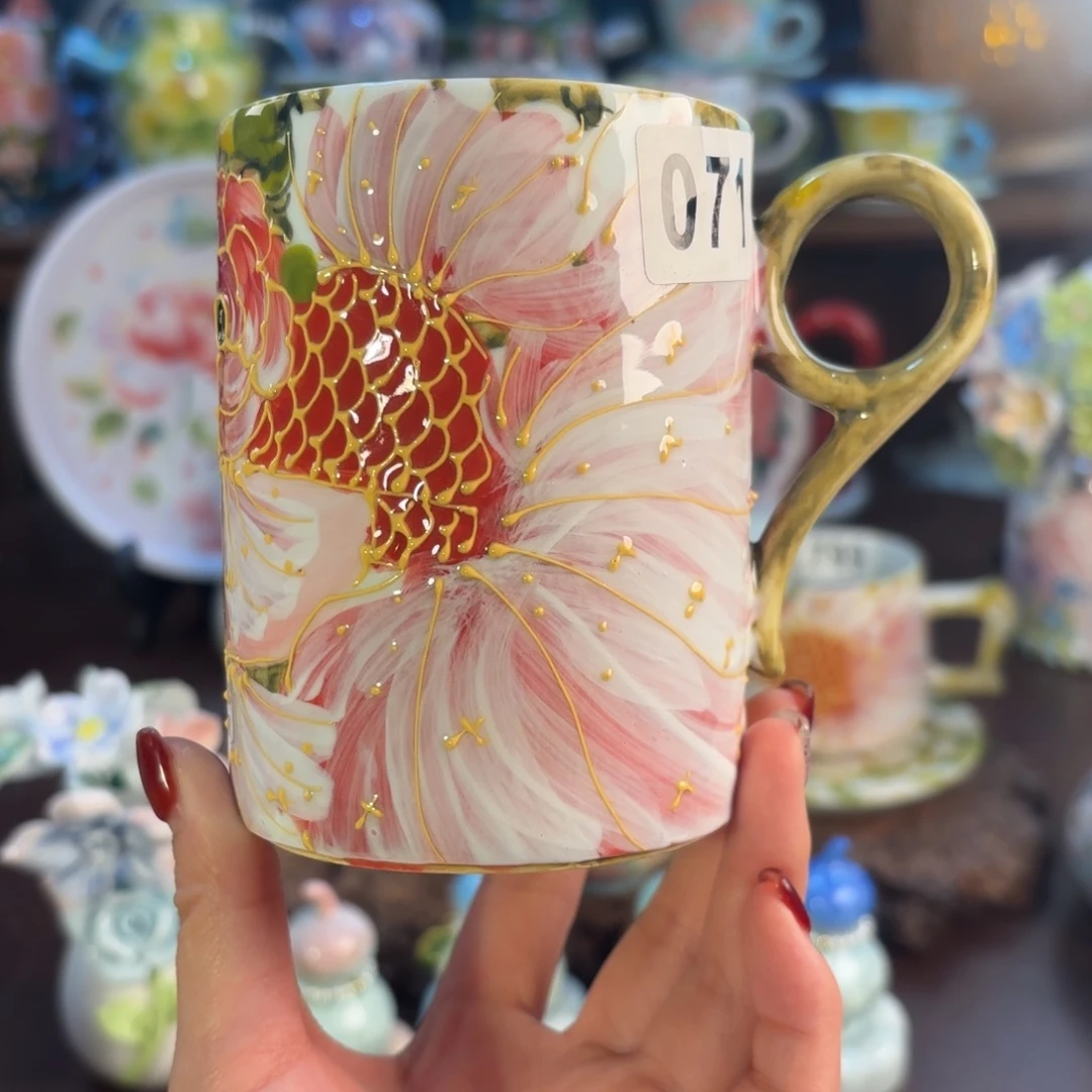 景德镇手绘高温釉下彩陶瓷茶具