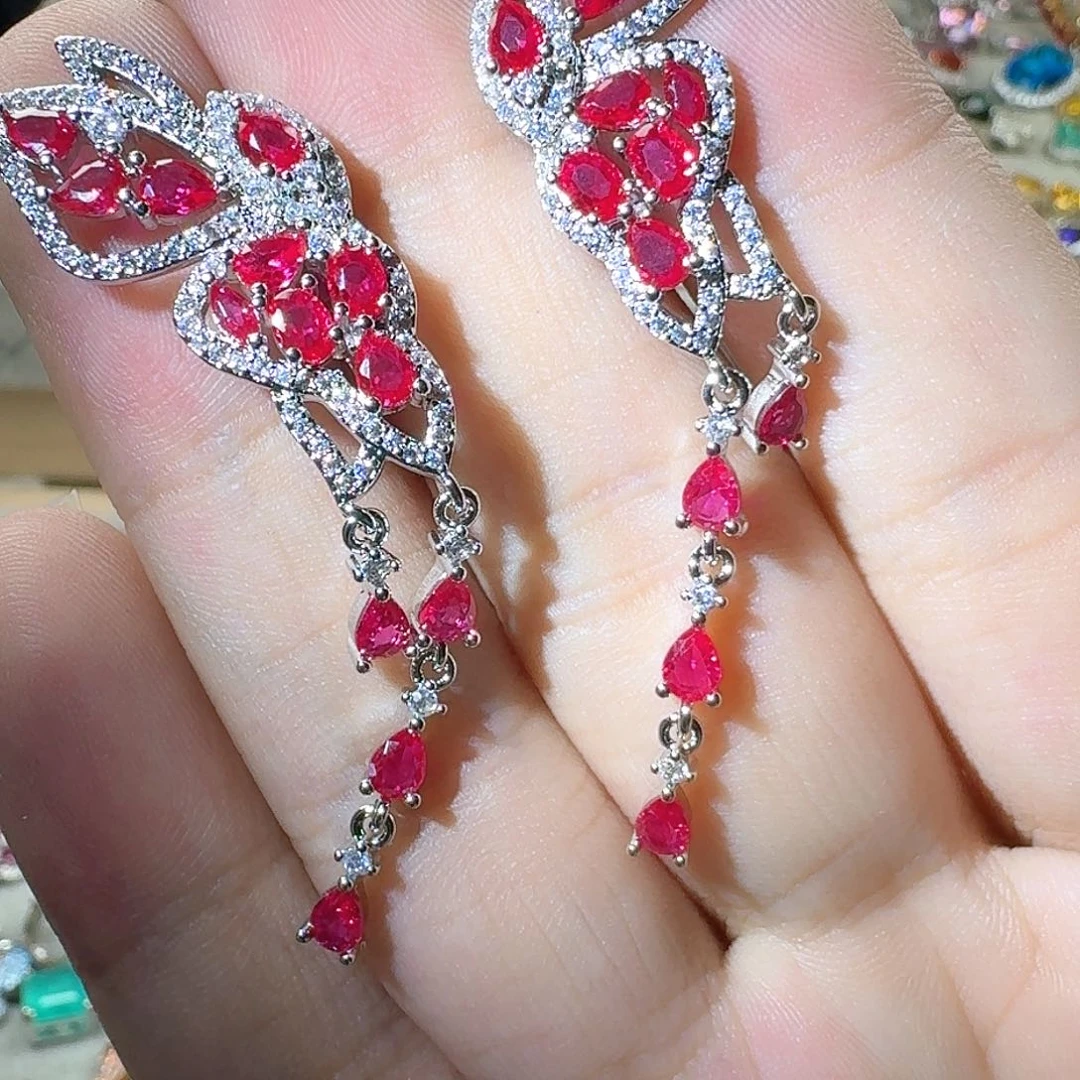 绿水晶戒指银S925镶嵌