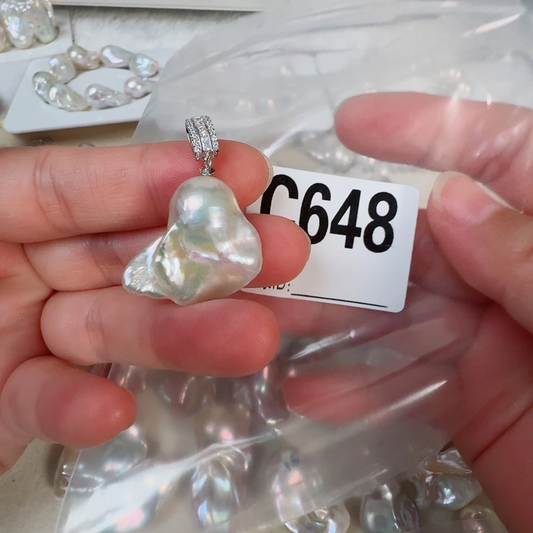 淡水珍珠银S925镶嵌颈饰