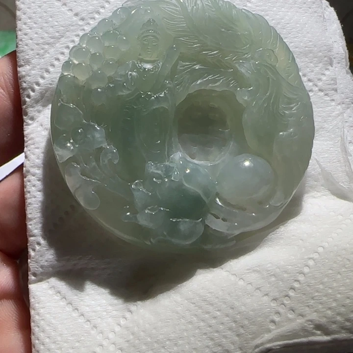翡翠颈饰未镶嵌玉凤观音