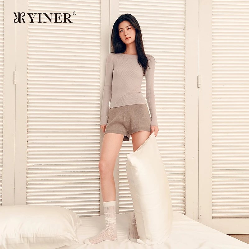 【100%美丽诺羊毛】音儿羊毛衫女新款纯欲风针织打底衫8J35527100