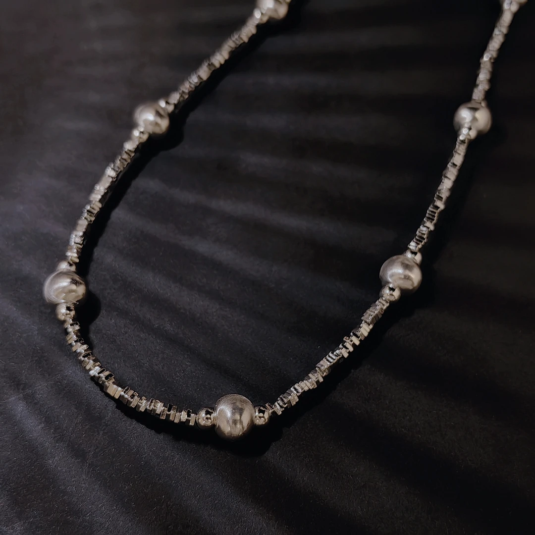 链子足银 足银990猫眼锁骨项链 气质百搭 链长可调（XL9942)