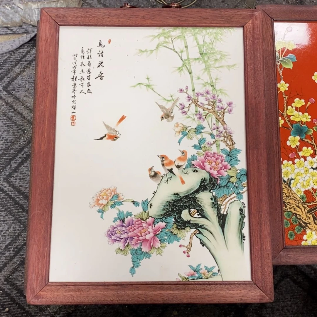 瓷片景德镇瓷板画柴窑烧制