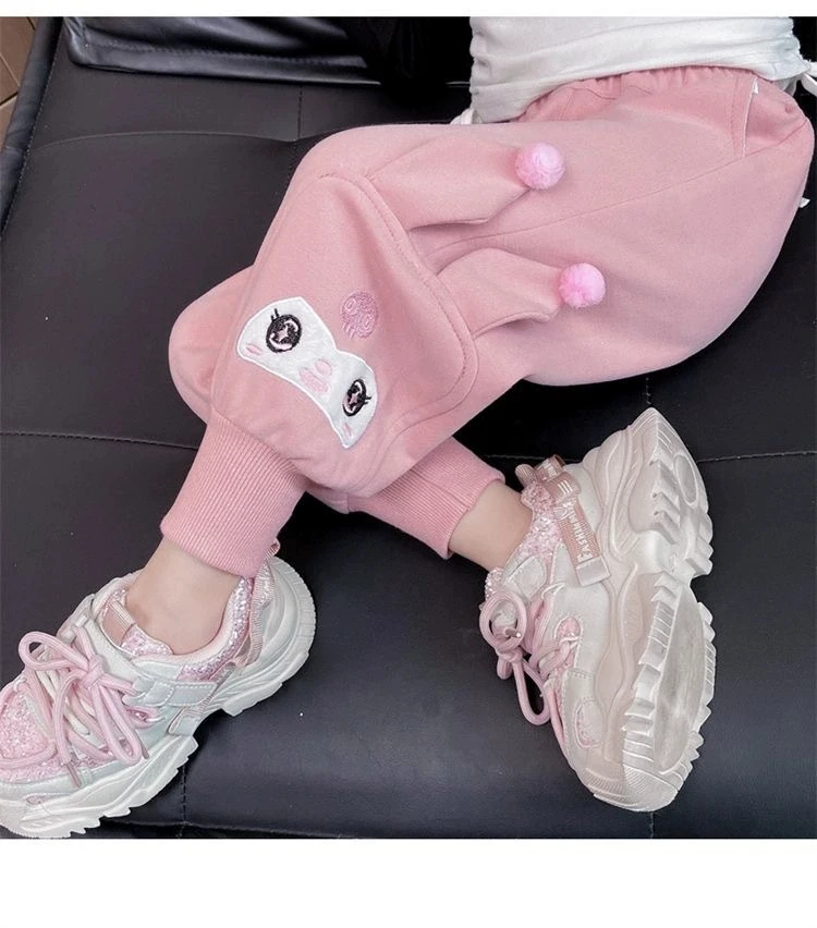 女童春季2025新款休闲库洛米卫裤儿童运动裤子女宝宝长裤春秋外穿