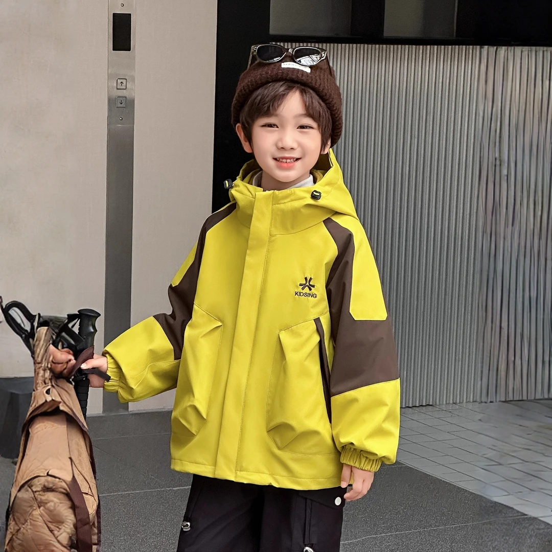 儿童冲锋衣男童外套2025新款三合一可拆卸摇粒绒春秋款防风户外服
