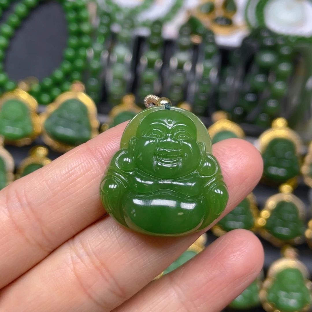 和田玉（碧玉）吊坠(不含链)未镶嵌