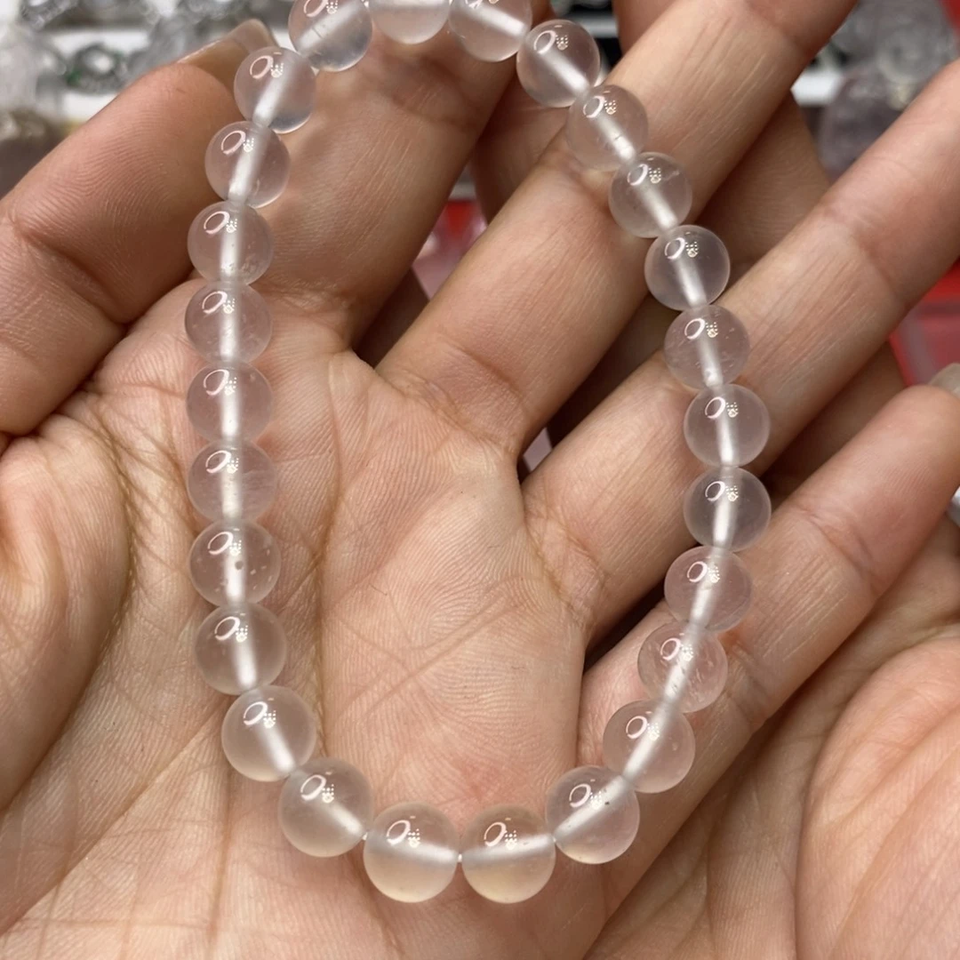 石英质玉未镶嵌手串卡8+