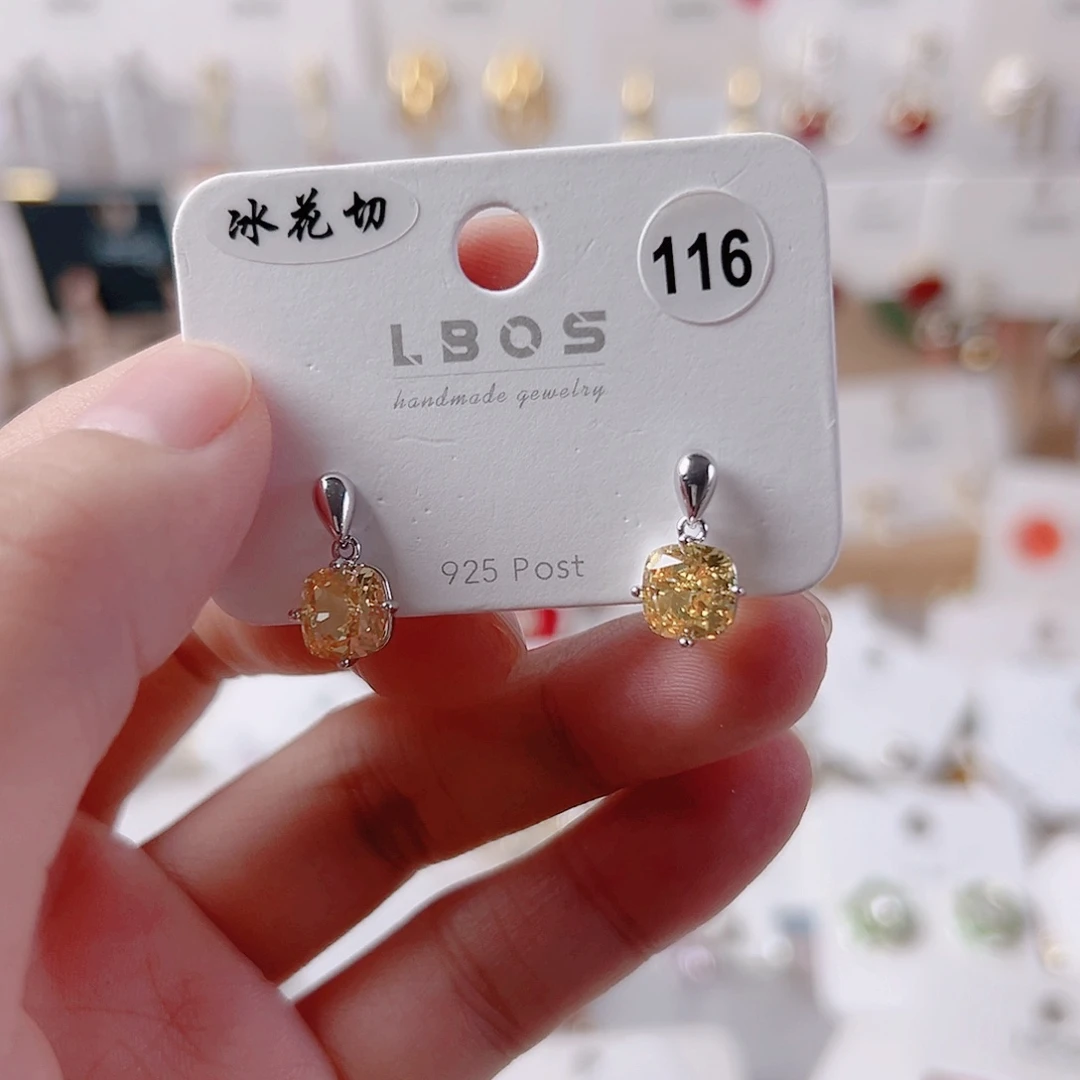 锆石纯铜合金耳环