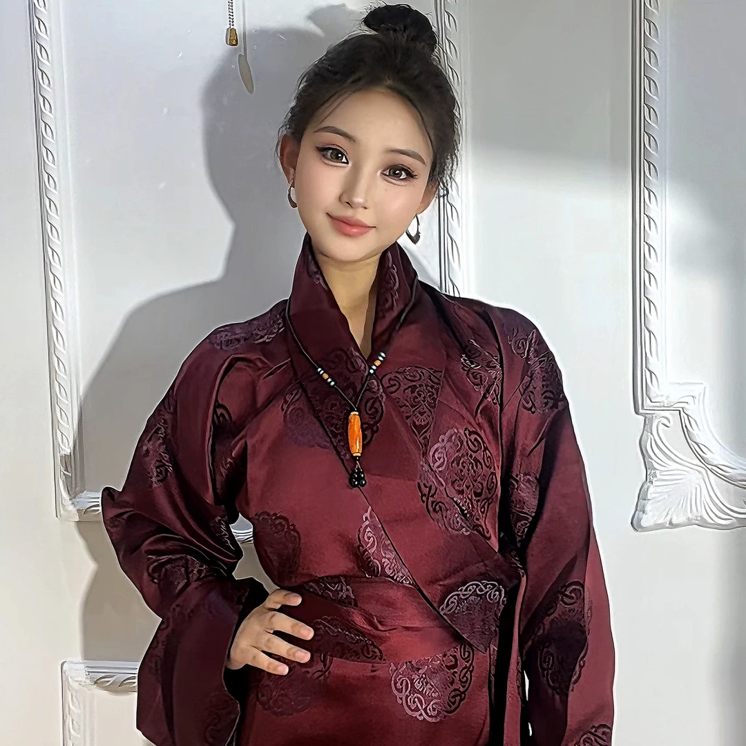 女士新款风藏袍民族特色显瘦西藏服