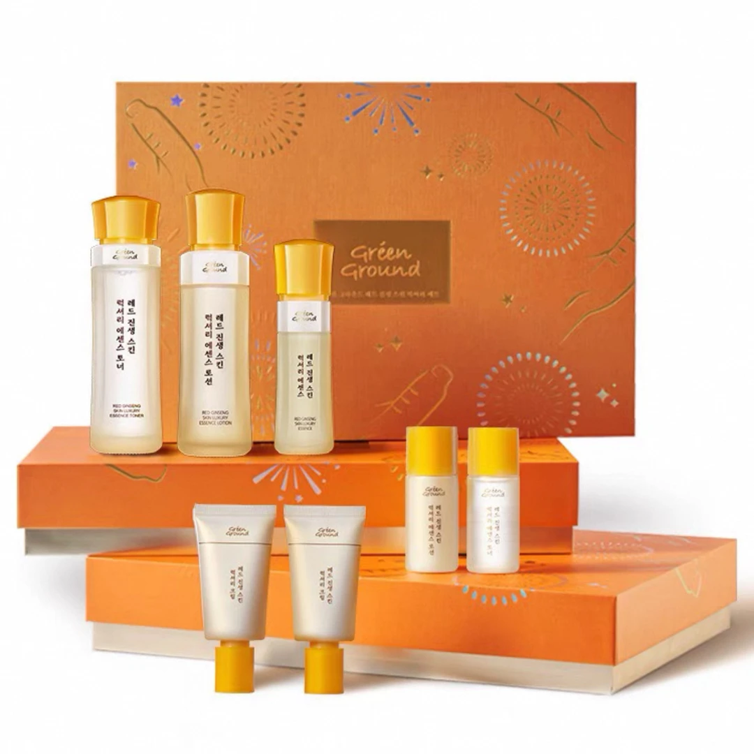 【送洗面奶一支】谷琳蒂红参肌源奢护七件套