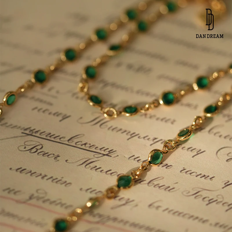 DANDREAM浮光星河豆豆项链中古轻奢小众设计长款