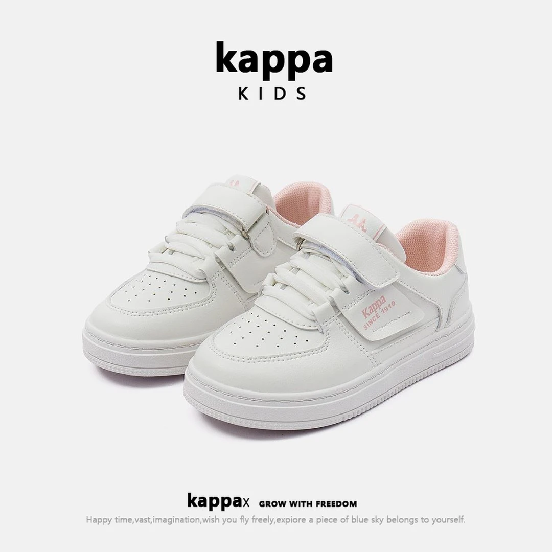 KappaKids秋季新款童鞋轻便舒适休闲户外软底板运动小白美式鞋子