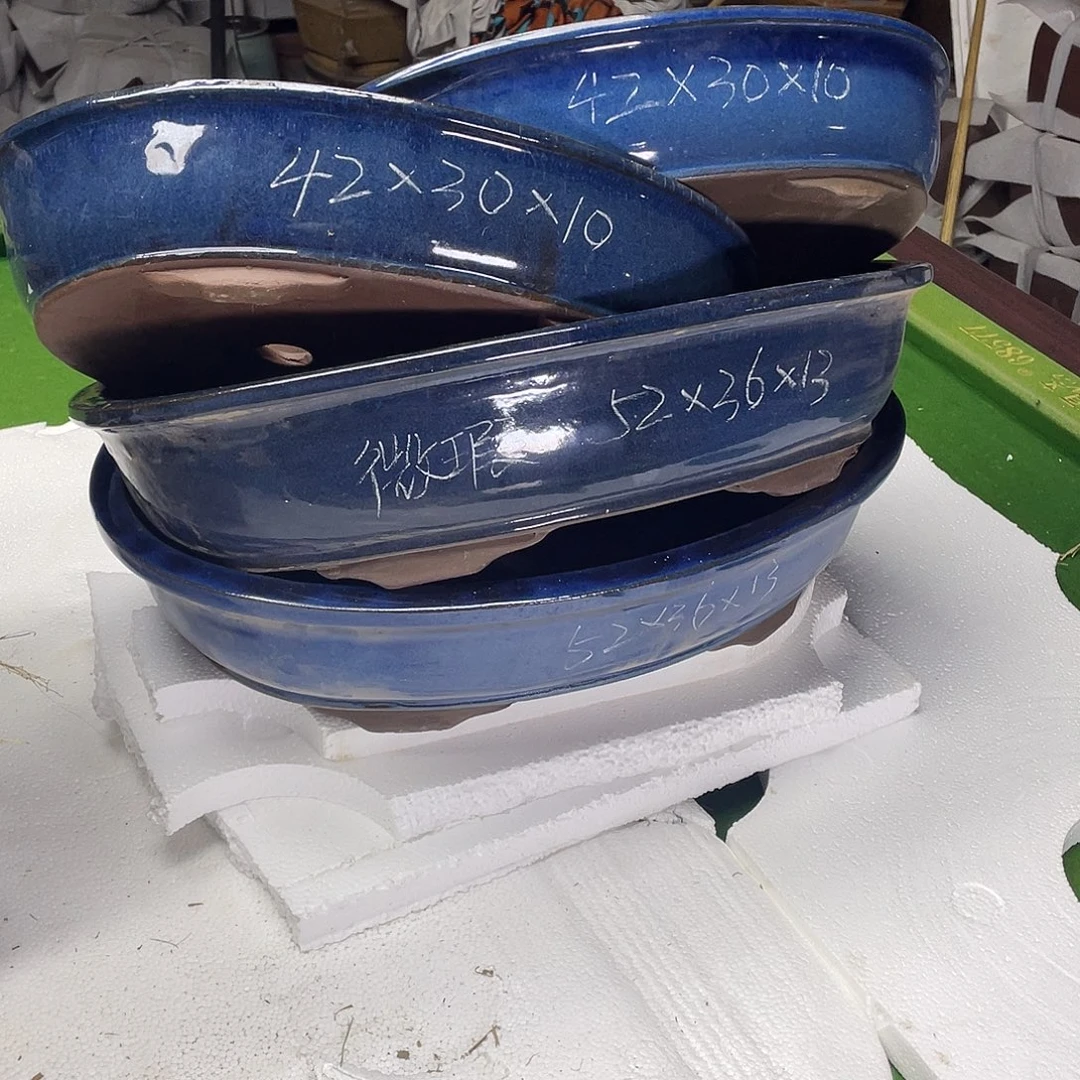 釉盆椭圆两套四只微瑕清货