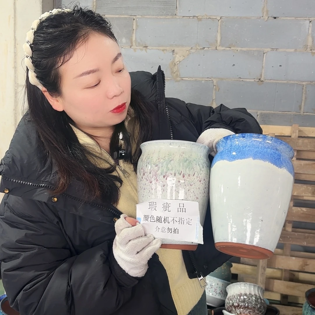 瑕疵两个高20/14红陶