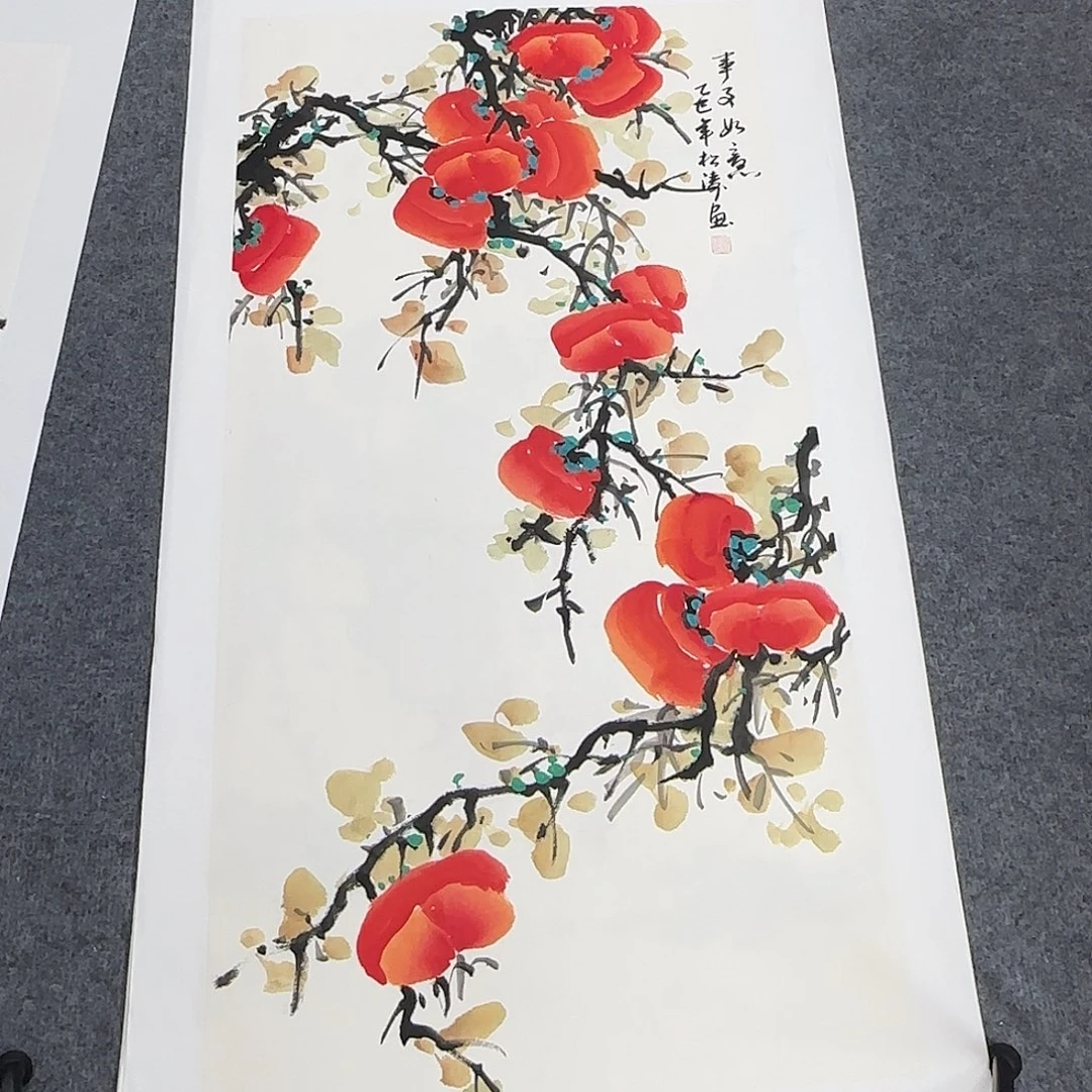 国画100*50纯手绘上松涛