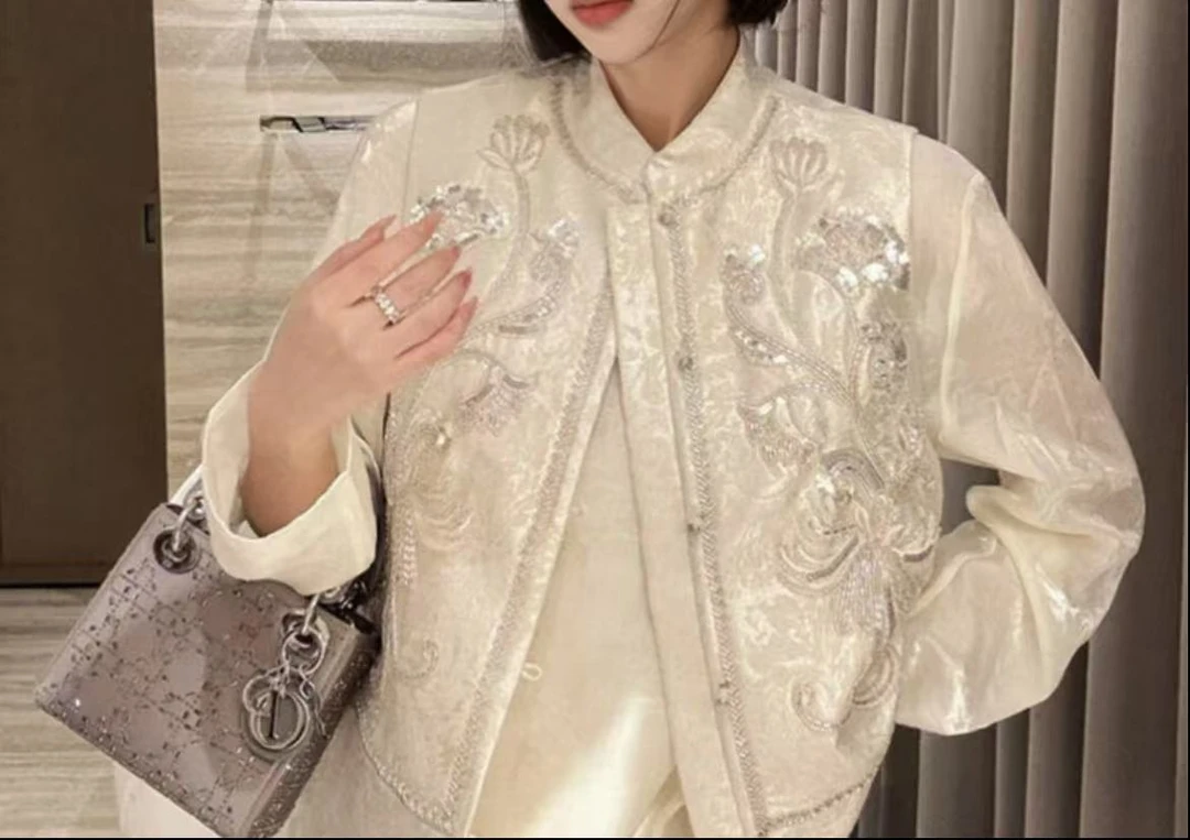 【深圳南油二姐】现新中式国风高贵时尚印花财气质马甲258016