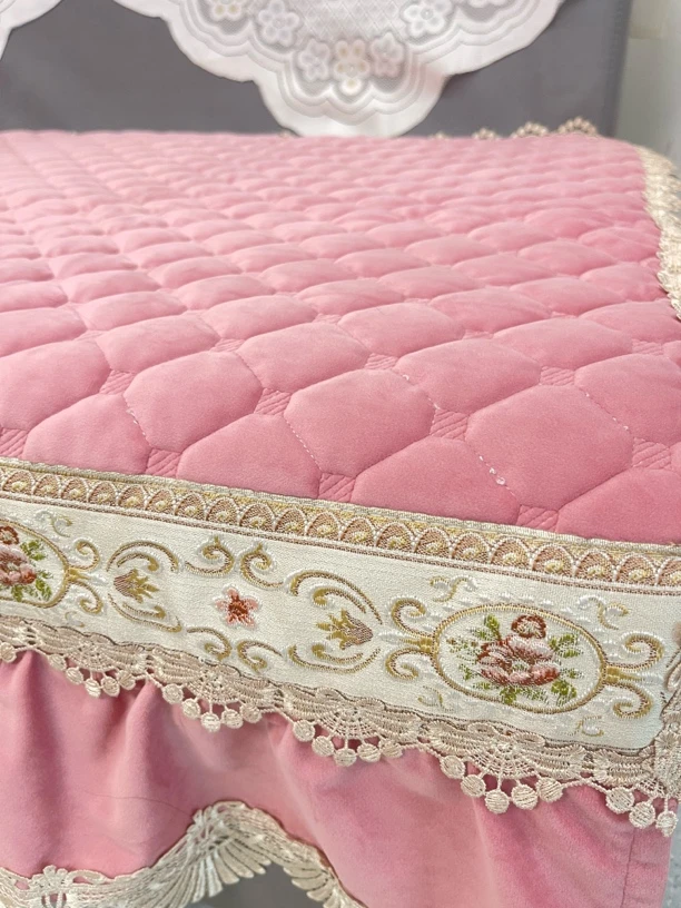 欧式简约毛绒防滑沙发垫四季适用沙发巾靠背坐垫罩