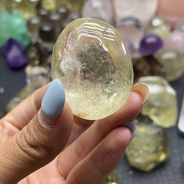 水晶珠宝半成品未镶嵌48黄水晶把玩