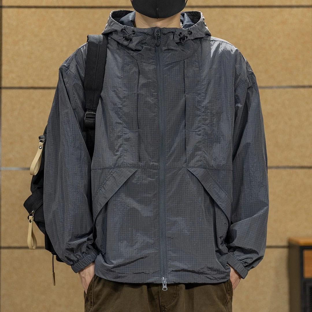 夏季冰丝凉感UPF50+防晒衣男款速干透气情侣户外山系冲锋防晒服男