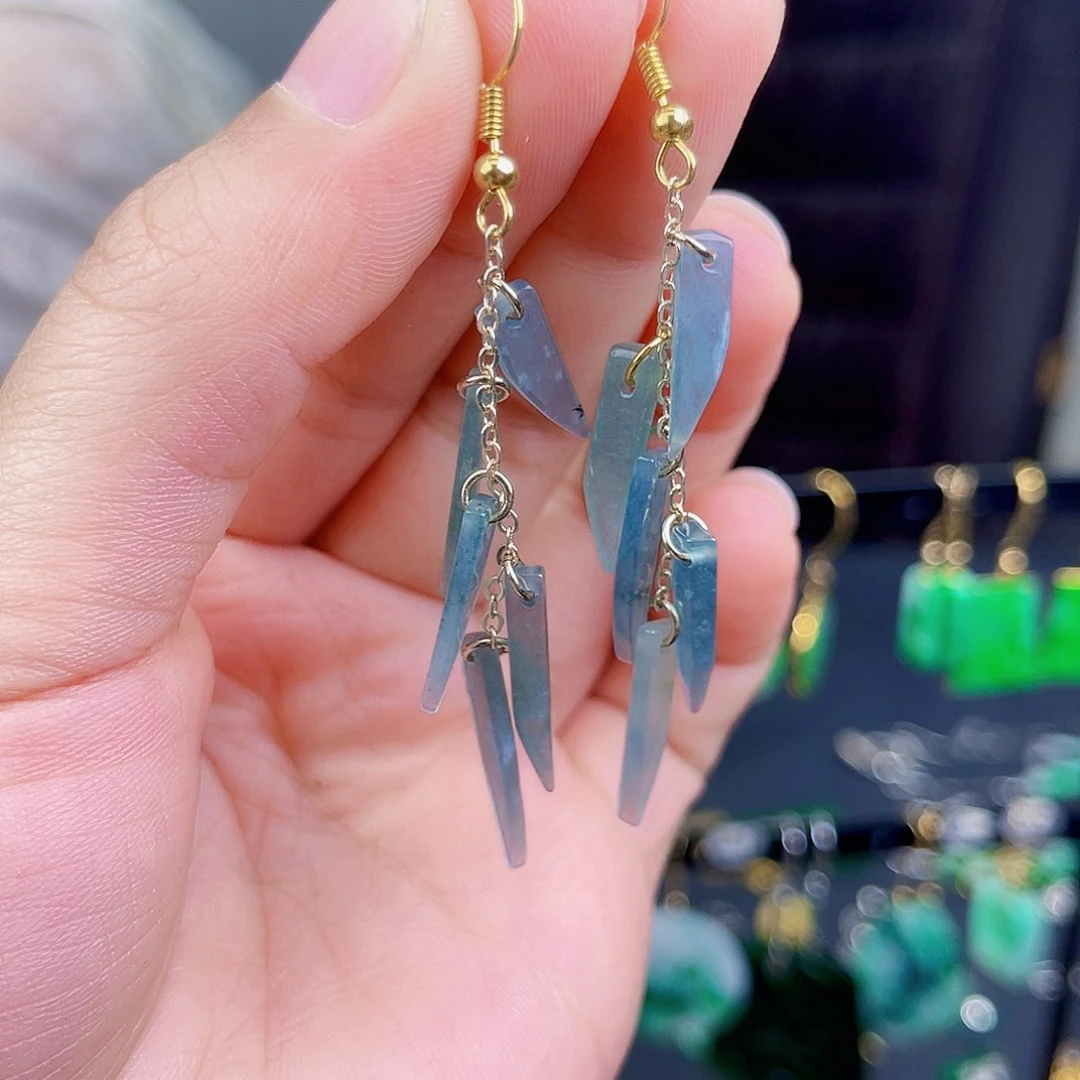 翡翠未镶嵌耳饰饰品