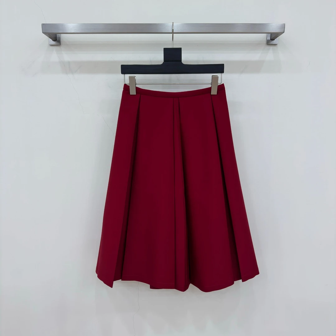 D•R  优雅时尚百褶a字大摆半身裙