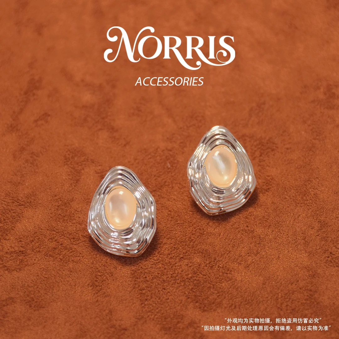 ANST 铜合金耳饰 Norris设计师款海波斑点耳钉C7061