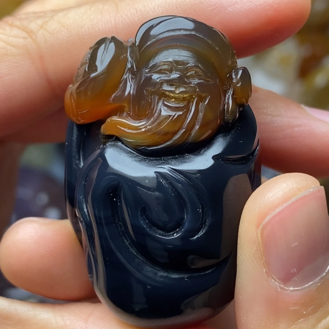 玛瑙/玉髓未镶嵌手把件