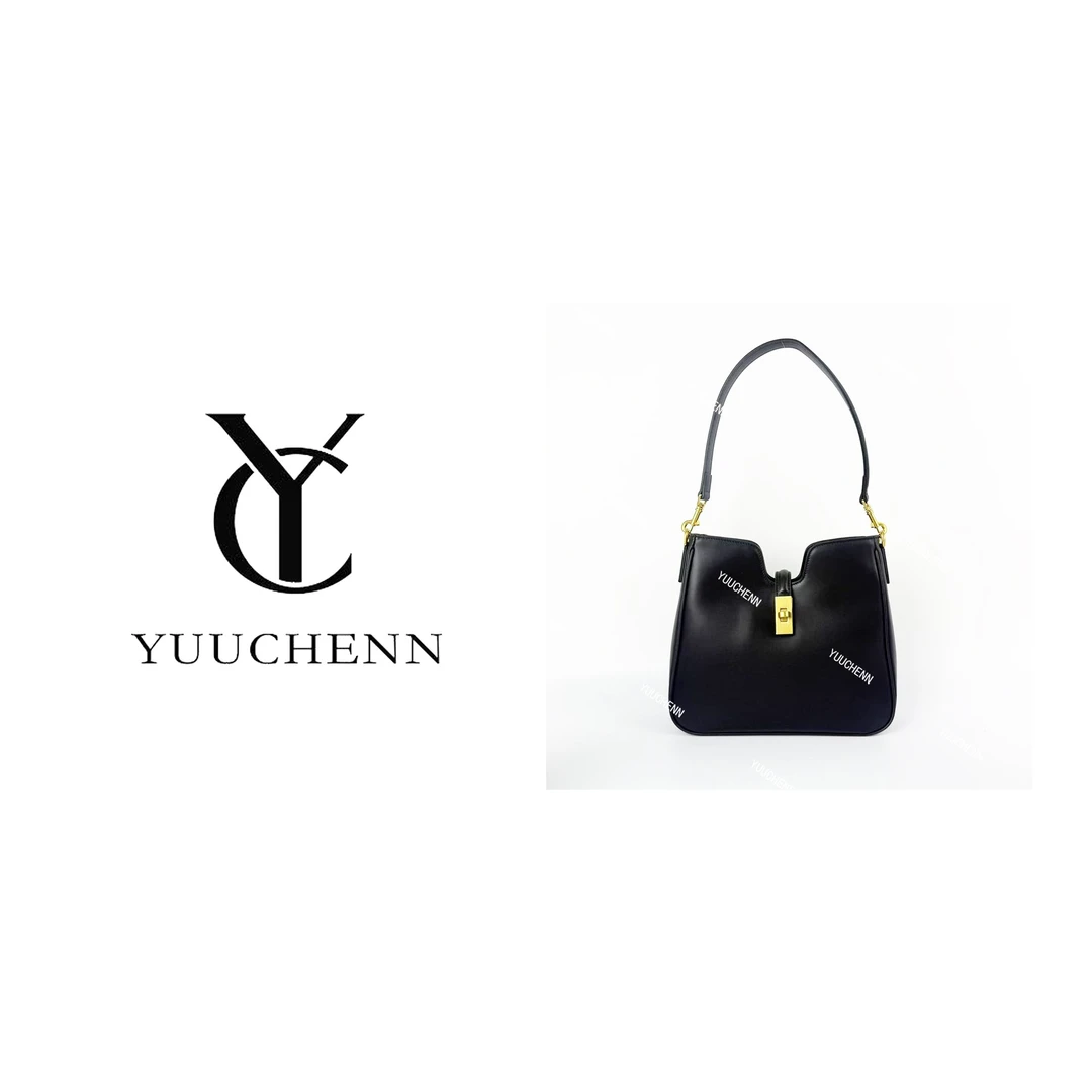 YUUCHENN/赛琳同款【tote】进口头层牛皮25cm黑色  HH5938