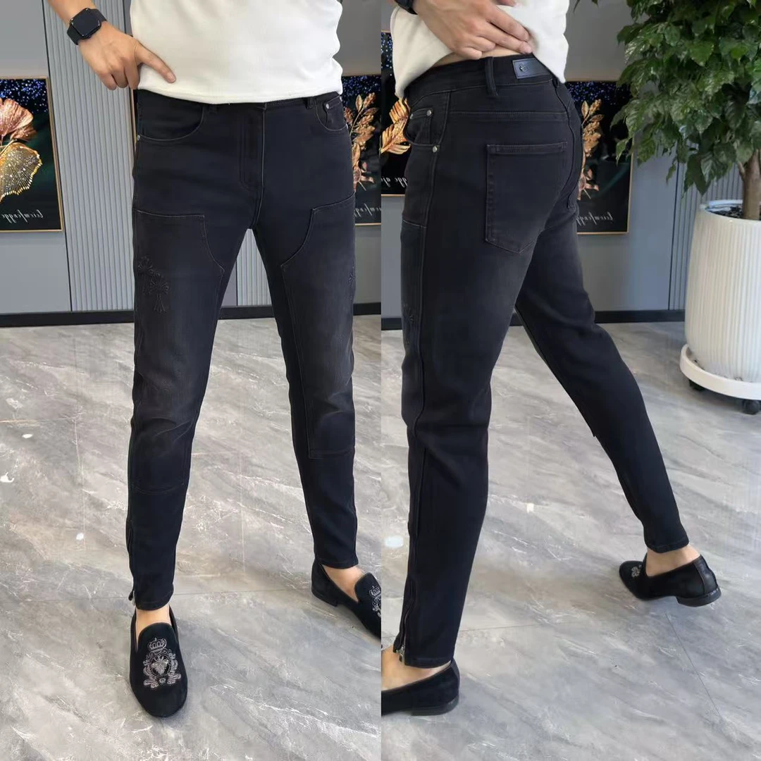 男士2025秋季新款黑色简约百搭长裤牛仔裤男款爆款2025新款