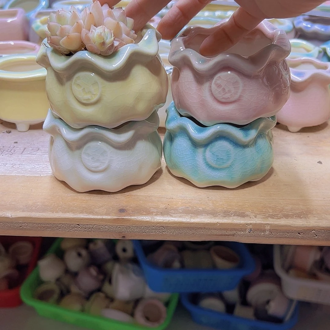 陶瓷花盆当场满12包邮