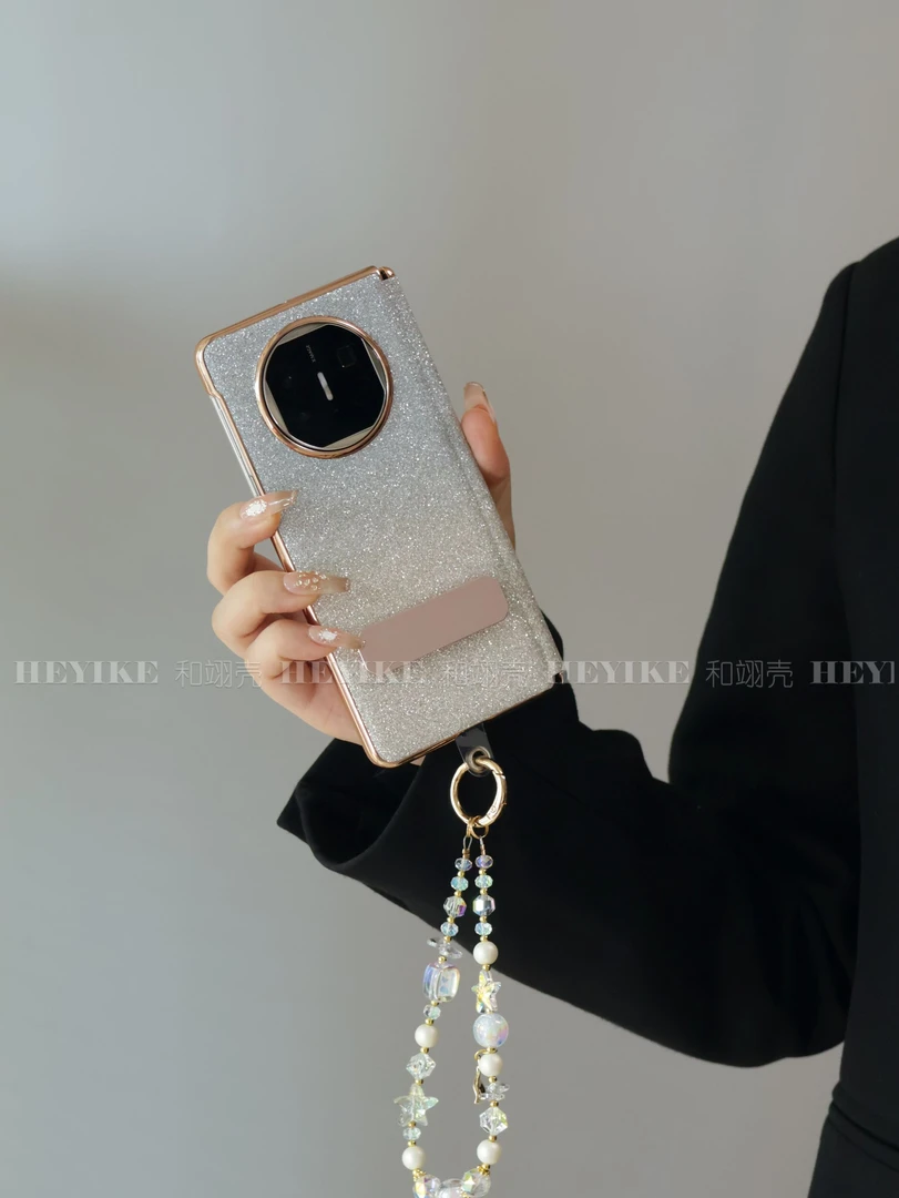 高级感人鱼姬渐变适用华为mateX6手机壳X5典藏版折叠磁吸中轴防摔