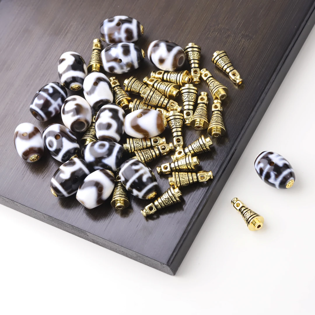 S9101 大珠改三通文玩DIY配件（多样性发货）