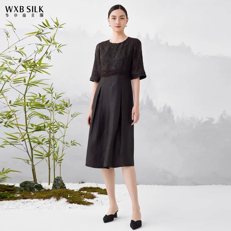 【古法香云纱】韦小宝春夏连衣裙19MM国风女士2311147042