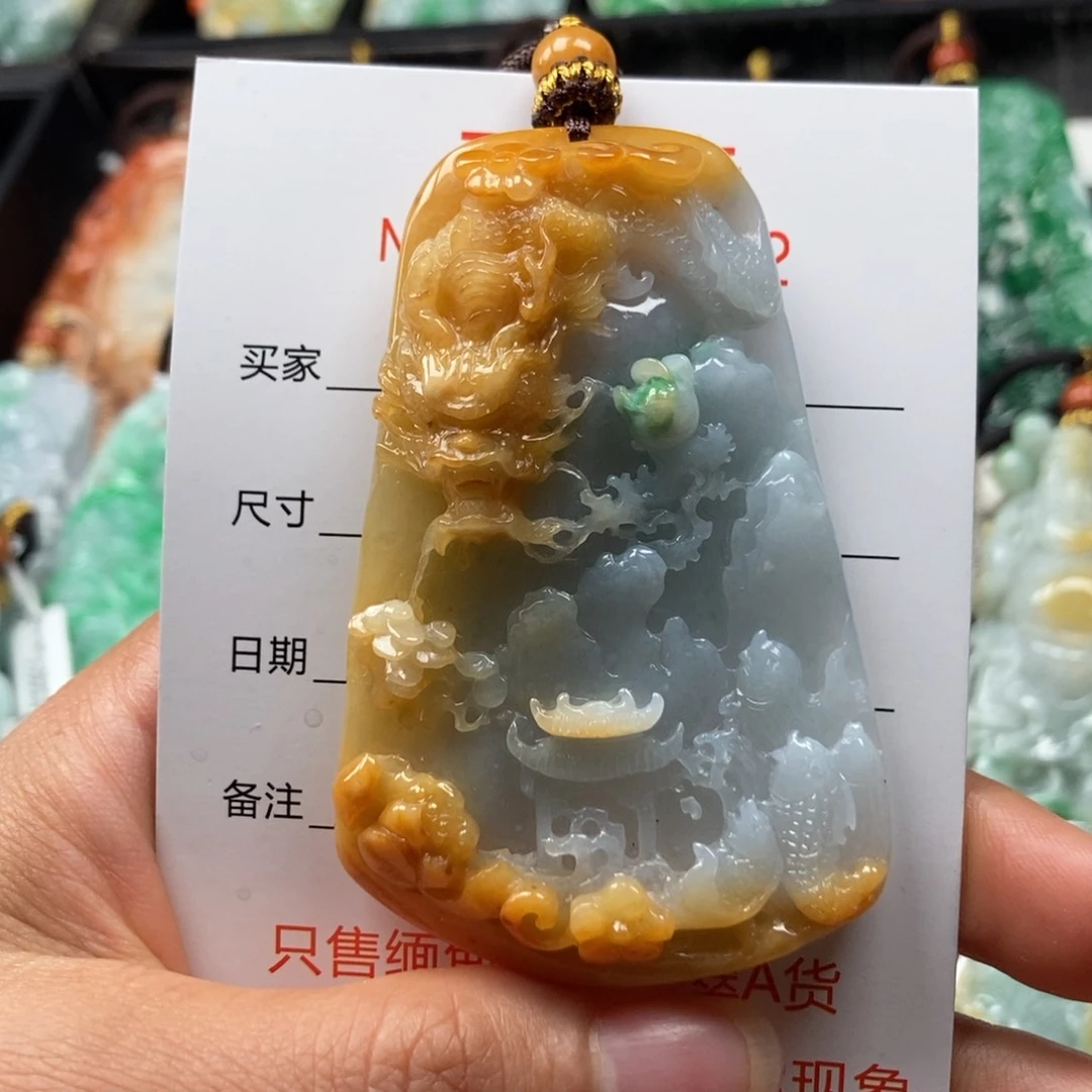 翡翠颈饰未镶嵌明*生吊坠