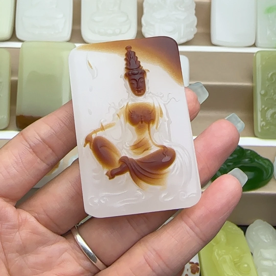 和田玉未镶嵌挂件