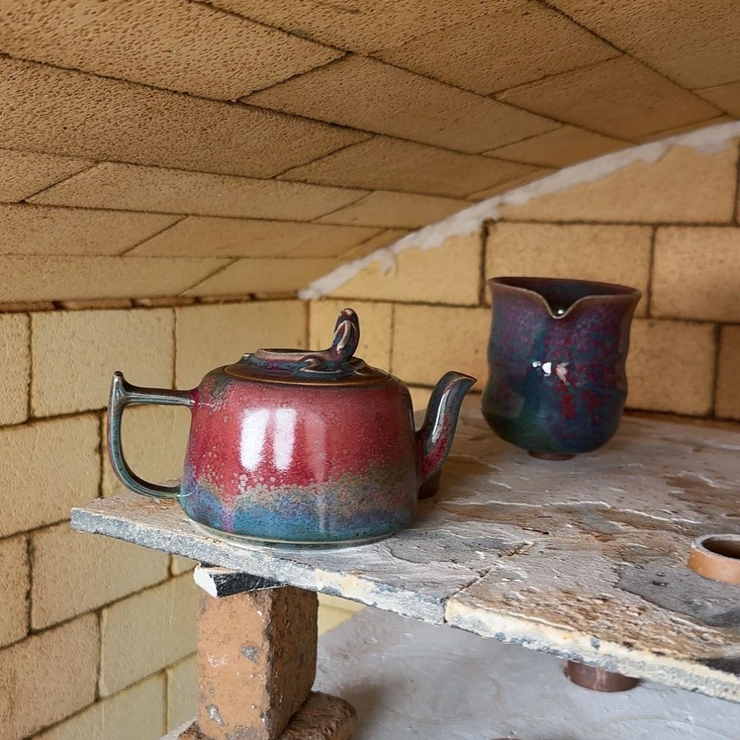 瓷片王建勋老师炉钧釉开窑直播